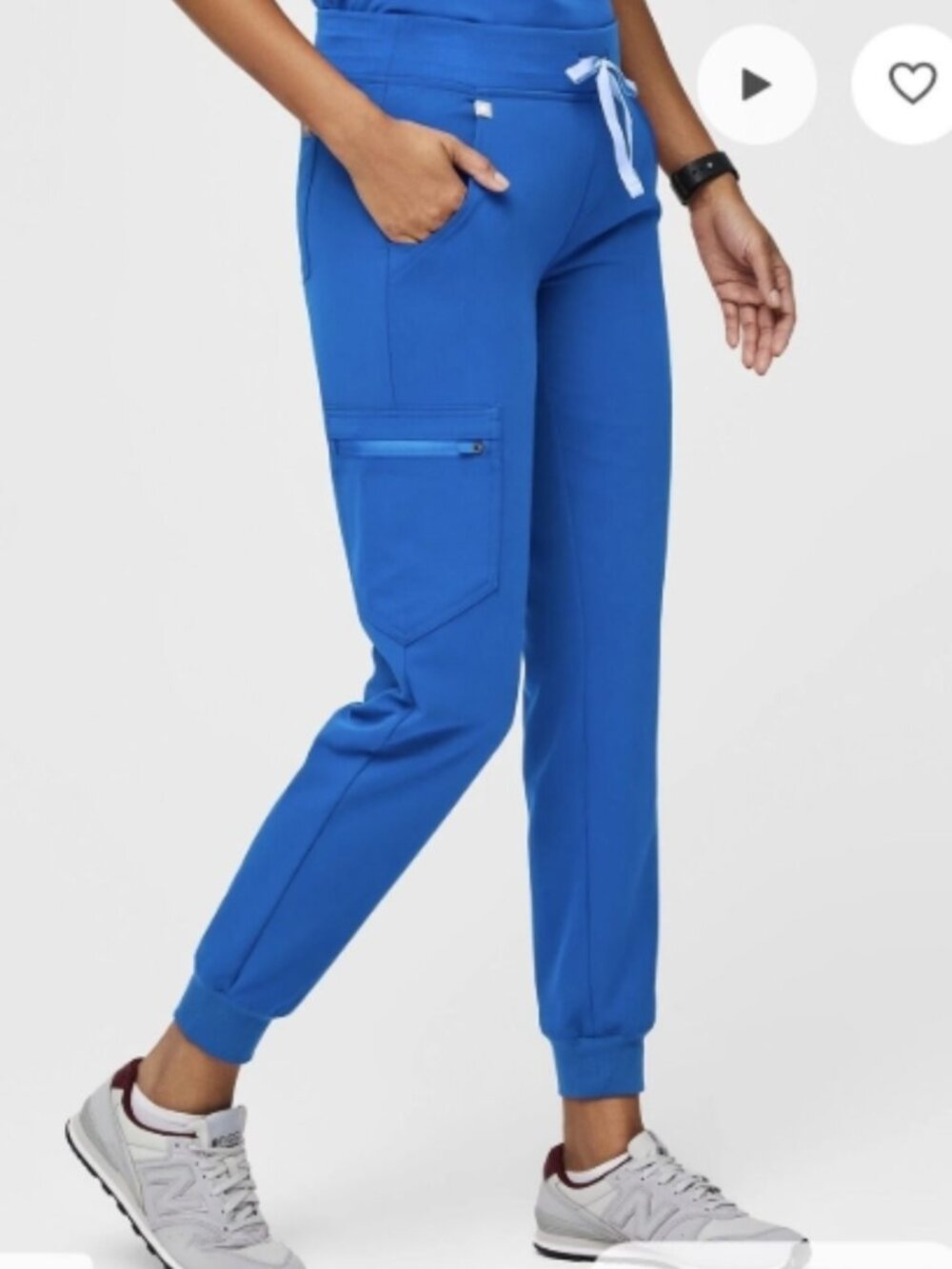 Figs Zamora Jogger Scrub Royal Blue  Pants Size medium petite